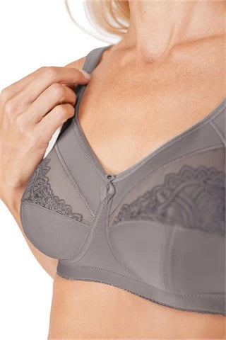 Isadora Wire-Free Bra - Grey