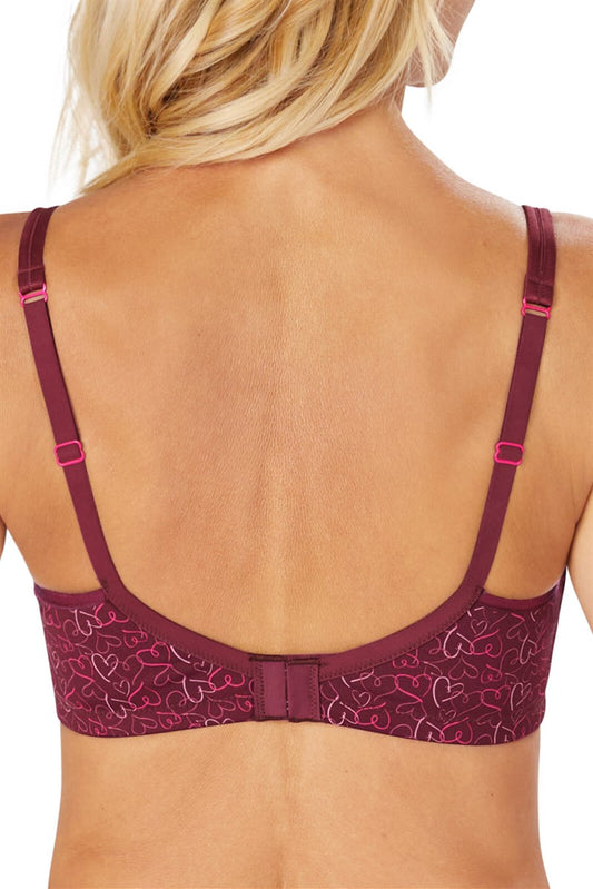 Mara Padded Wire-Free Bra - Burgundy/Multi