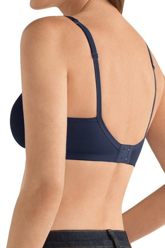 Mara Padded Wire-Free Bra - Dark Blue