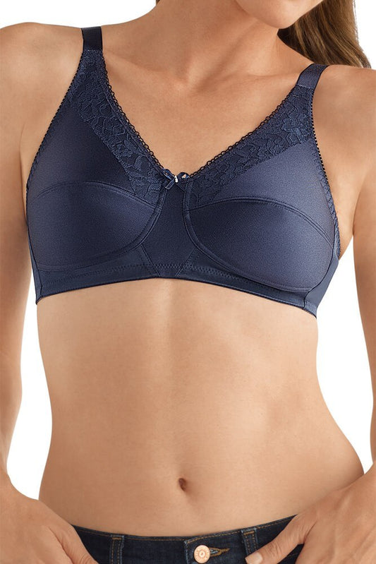 Nancy Wire-Free Bra - Dark Blue